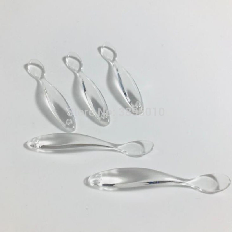 ̴ ȭǰ ְ Ư ȸ ũ Ȯ öƽ Ǭ ũ  F1155/Mini Cosmetic Spatula Scoop Disposable Mask Clear Plastic Spoon Makeup Tools F1155